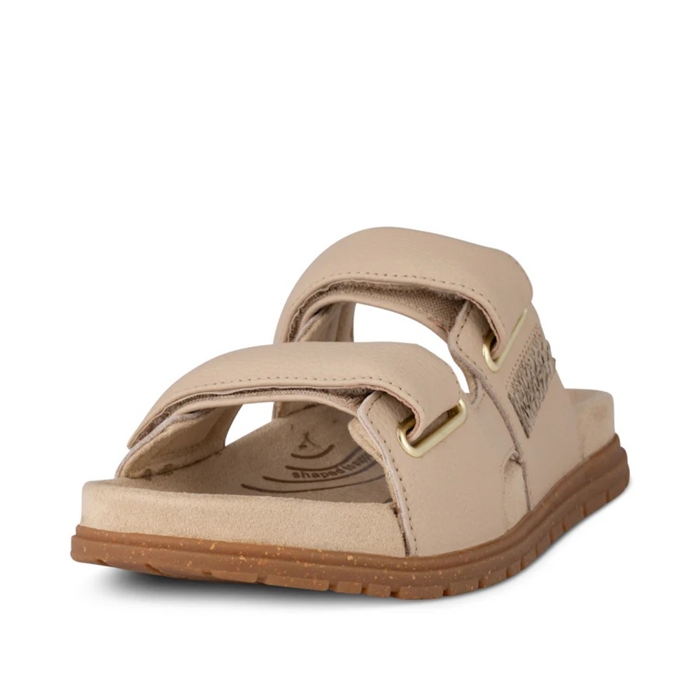 Woden Lisa Leather Coffee Cream Women’s Sandals